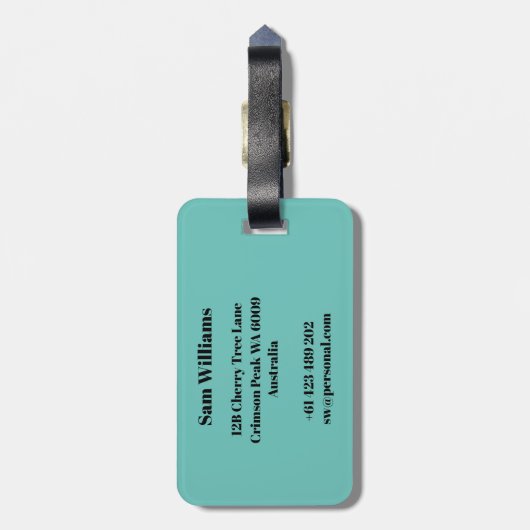 Male Gymnast Bagagelabel (Achterkant verticaal)