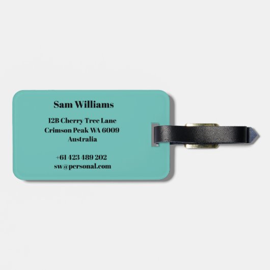 Male Gymnast Bagagelabel (Achterkant horizontaal)