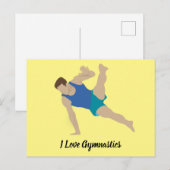 Male Gymnast Briefkaart (Voorkant / Achterkant)
