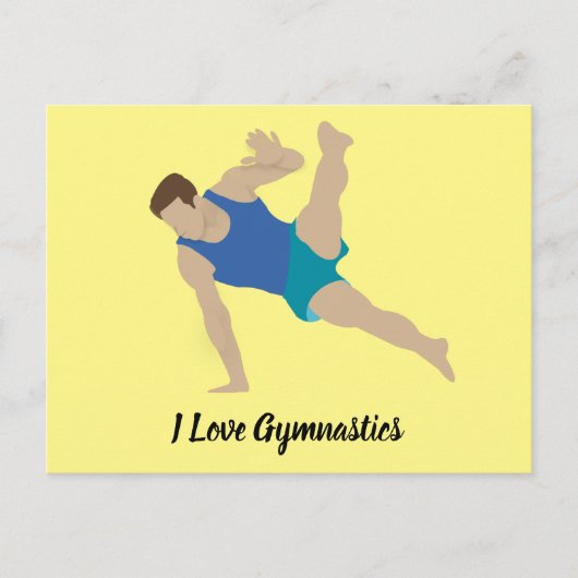 Male Gymnast Briefkaart (Voorkant)