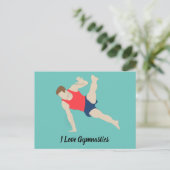 Male Gymnast Briefkaart (Staand voorkant)