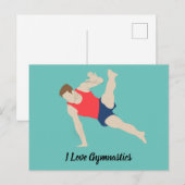 Male Gymnast Briefkaart (Voorkant / Achterkant)