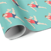 Male Gymnast Cadeaupapier (Rol Hoek)