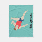 Male Gymnast Fleece Deken (Voorkant)