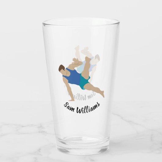 Male Gymnast Glas (Achterkant)