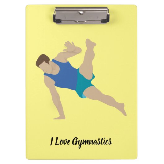 Male Gymnast Klembord (Voorkant)
