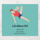 Male Gymnast Likeurfles Etiket (Enkel label)