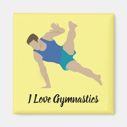 Male Gymnast Magneet (Voorkant)