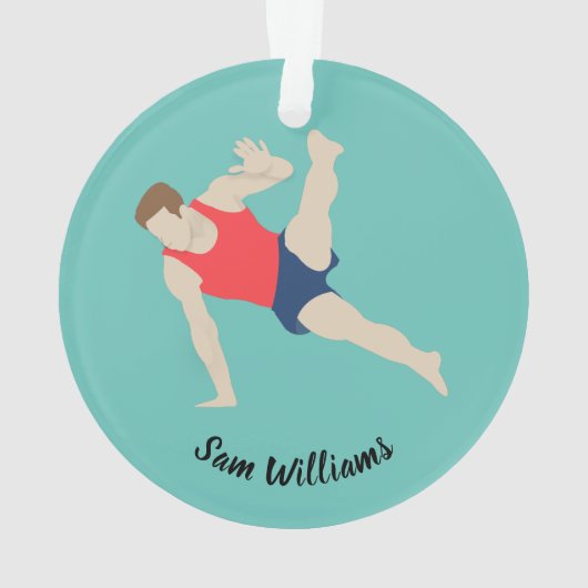 Male Gymnast Ornament (achterkant)