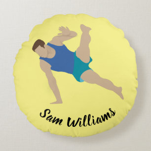 Male Gymnast Rond Kussen