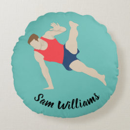 Male Gymnast Rond Kussen