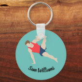 Male Gymnast Sleutelhanger (Voorkant)