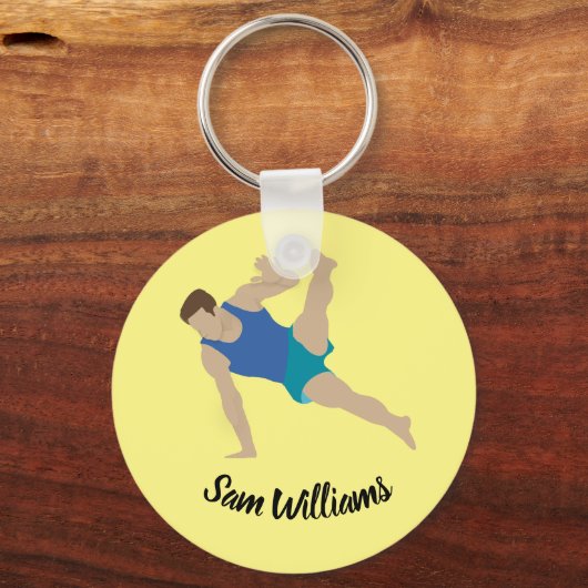 Male Gymnast Sleutelhanger (Voorkant)