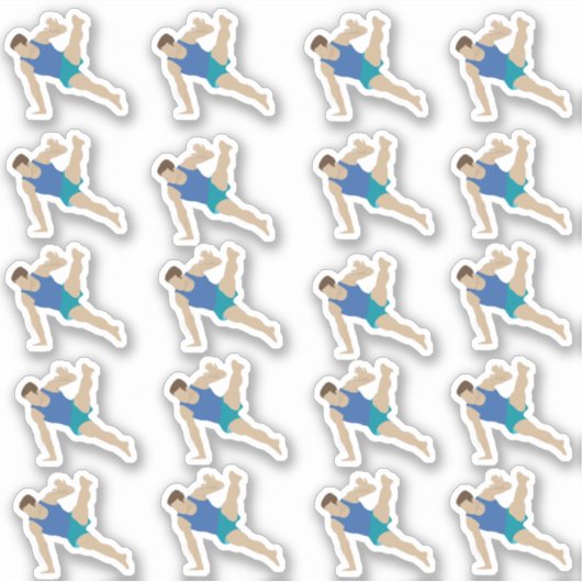 Male Gymnast Sticker (Voorkant)