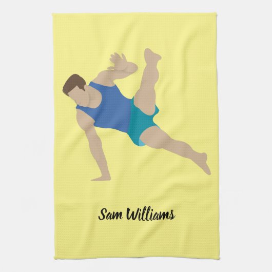 Male Gymnast Theedoek (Verticaal)