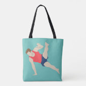 Male Gymnast Tote Bag (Achterkant)