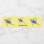 Male Gymnast Waterfles Etiket (Enkel label)