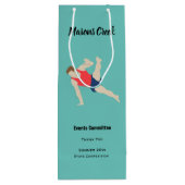 Male Gymnast Wijn Cadeautas (Achterkant)