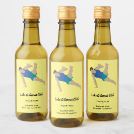 Male Gymnast Wijn Etiket