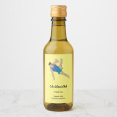 Male Gymnast Wijn Etiket (Voorkant)