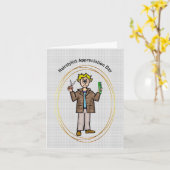 Male Hair Stylist-evaluatiedag Kaart (Gele Bloem)