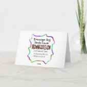 Male Ham het nemen van Bericht Silhouette Verjaard Kaart (Achterkant)