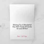 Male Ham het nemen van Bericht Silhouette Verjaard Kaart (Binnen)