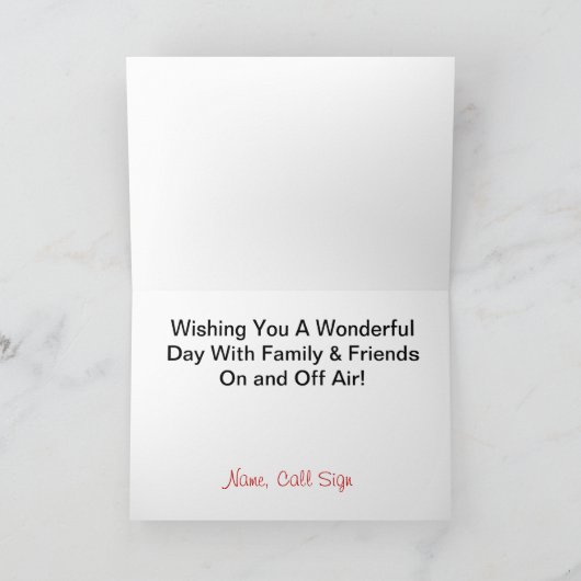 Male Ham het nemen van Bericht Silhouette Verjaard Kaart (Binnen)