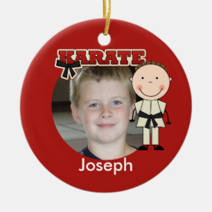 Male Karate Photo Ornament