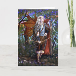 Male Keltische feier met Bow Warrior Artist Card Kaart