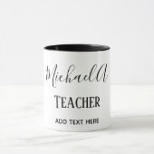 MALE LERAAR - Klassiek zwart-wit, speciaal geperso Mok (Midden)