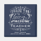 Male leraar waardering bedankt magneet (Voorkant)
