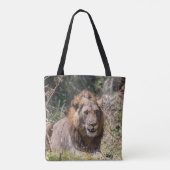 Male Lion Canvas tas (Achterkant)