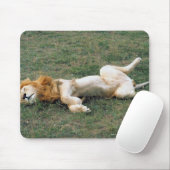 Male Lion Stretching Muismat (Met muis)