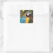 Male Macaw Vierkante Sticker (Tas)