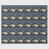 Male Mallard Duck Wrapping Paper Cadeaupapier (Vlak)