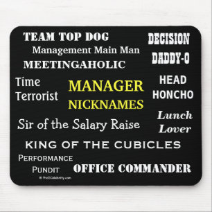 MALE MANAGER Funny Nicknames & Rude Job Titels Muismat
