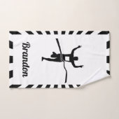 Male marathon Runner Cross Country Jogging Name Handdoek (Handdoek)