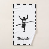 Male marathon Runner Cross Country Jogging Name Handdoek (Handdoek)