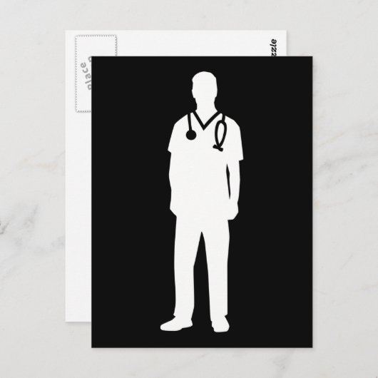 Male nurse briefkaart (Voorkant / Achterkant)