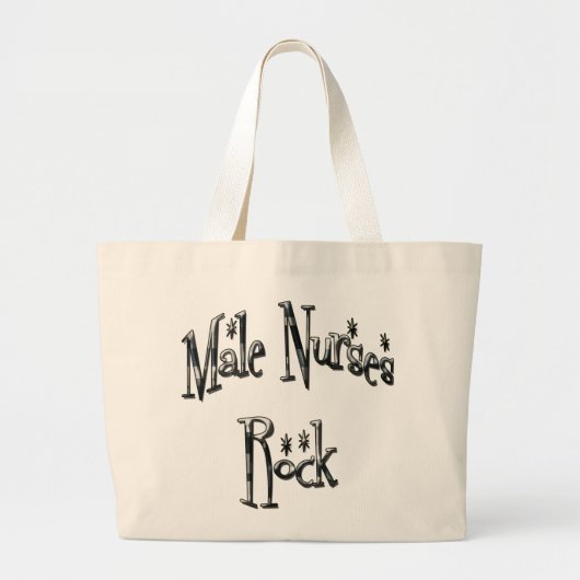Male Nurses Rock Grote Tote Bag (Voorkant)