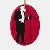 male opera singer keramisch ornament (Voorkant)