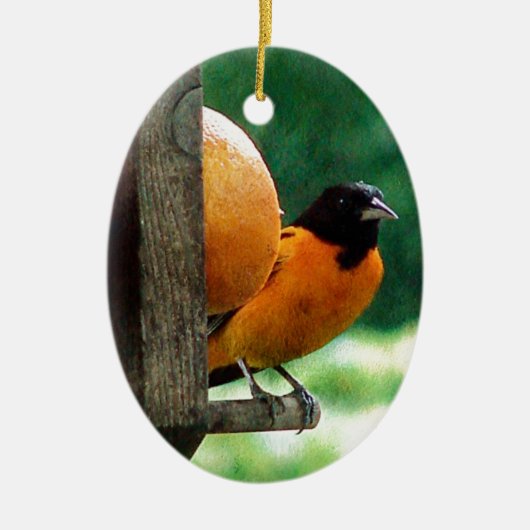 Male Oriole Keramisch Ornament (Voorkant)