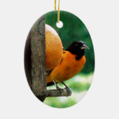 Male Oriole Keramisch Ornament (Achterkant)