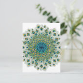 Male Peacock Colorful Mandala Briefkaart (Staand voorkant)