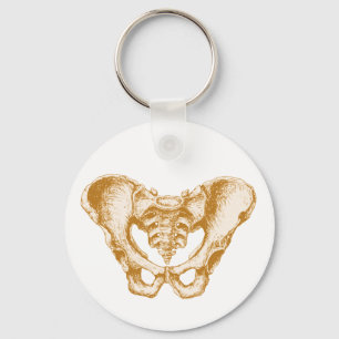 Male Pelvis Sepia Sleutelhanger