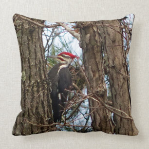 Male Pileated Woodpecker Pillow Kussen