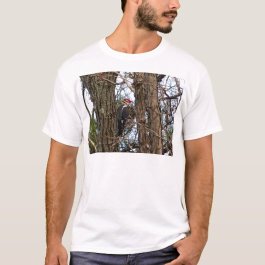 Male Pileated Woodpecker T-shirt (Voorkant)