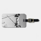 Male Pole Vaulter Bagagelabel (Voorkant horizontaal)