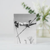 Male Pole Vaulter Briefkaart (Staand voorkant)